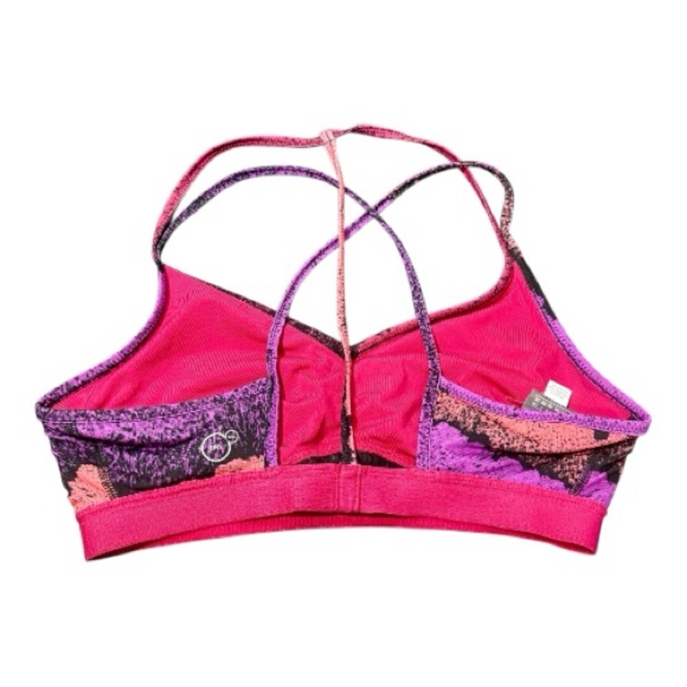 PUMA Strappy Pink and Purple Sports Bra - Picture 2 of 6